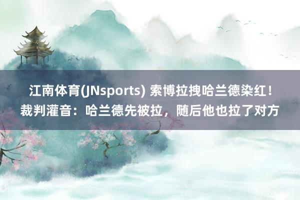 江南体育(JNsports) 索博拉拽哈兰德染红！裁判灌音：哈兰德先被拉，随后他也拉了对方